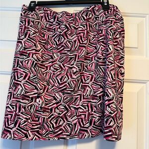 Pink and Black Geometric Skort from Tail
